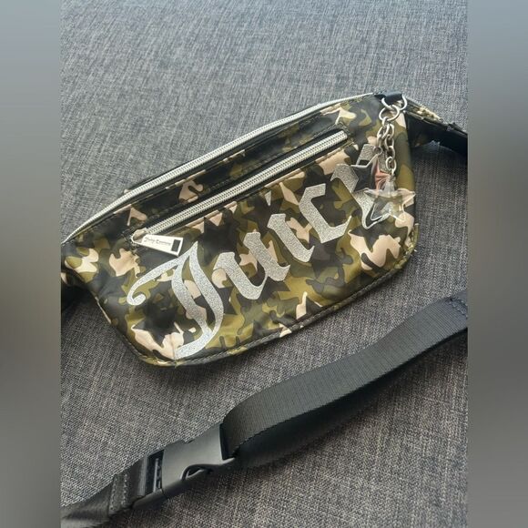 Juicy Couture Fanny Pack Waist Bag logo Camo Print Small - Picture 1 of 10